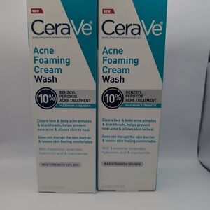 rave Acne Foaming Cream Wash - White and Blue